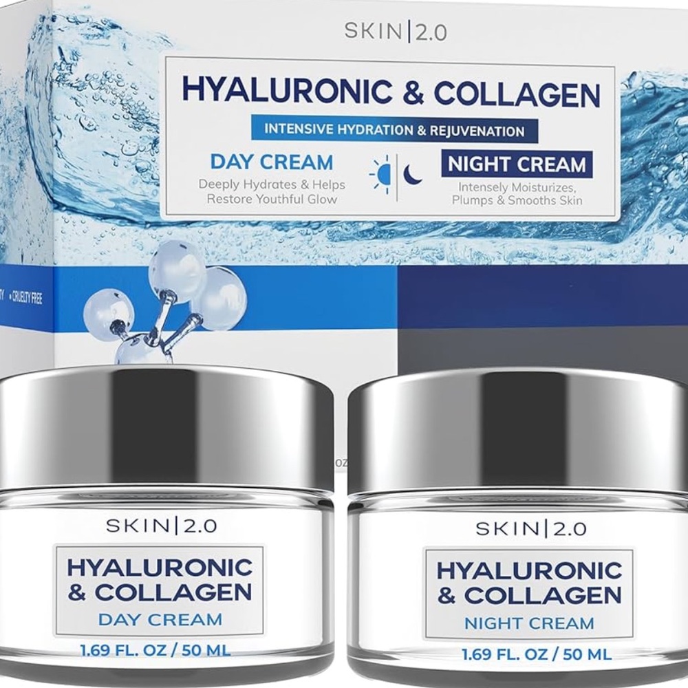Skin 2.0 Hyaluronic & Collagen Day & Night Moisturizer Duo Set